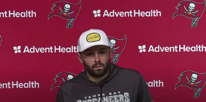 Baker Mayfield reacts to officially replacing Tom Brady as Buccaneers starting QB