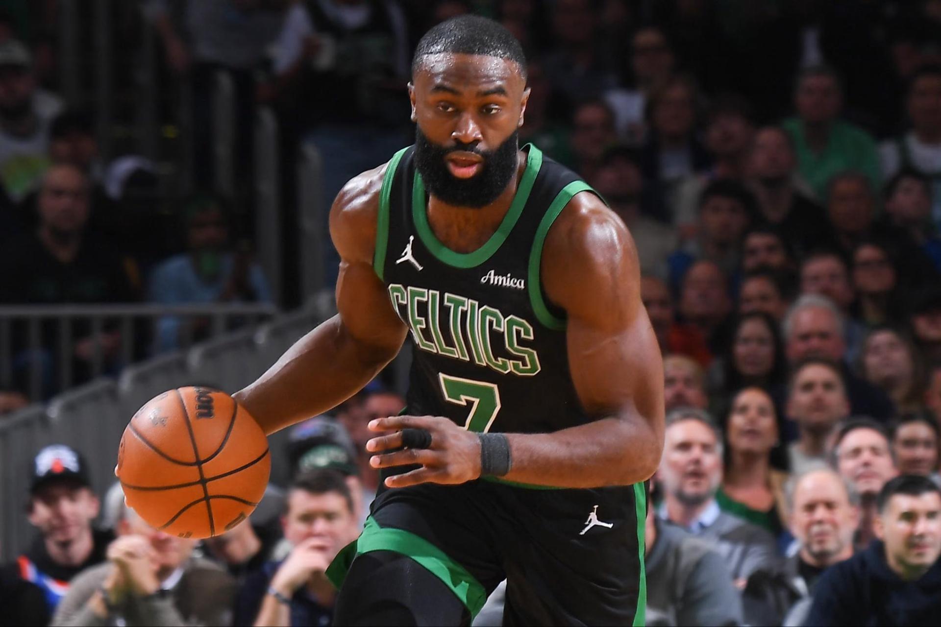 Jaylen Brown blasts officials after Celtics get four free throws vs Spurs